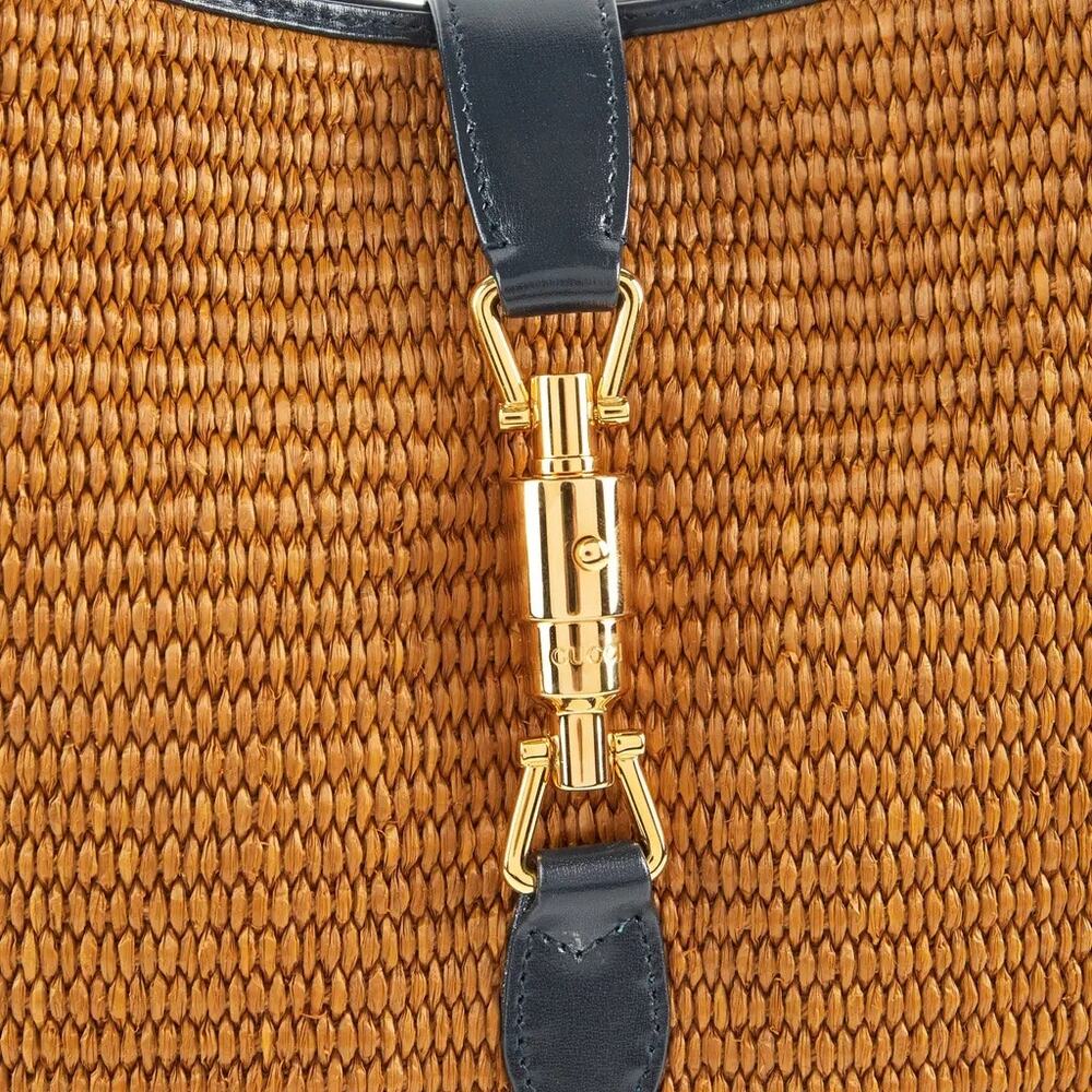 Gucci Raffia Jackie with piston lock NWT - Picture 6 of 6